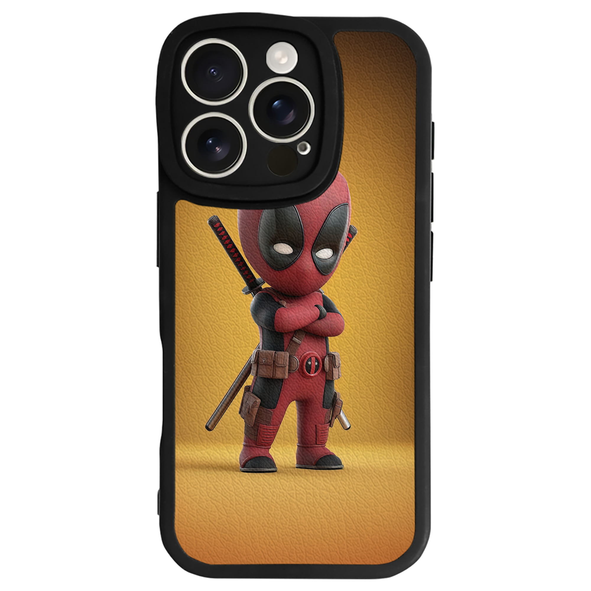 （画像用） Deadpool デッドプール 【iPhone 16シリーズ対応】シリコンスマホケース（レザー調） 材質：シリコン